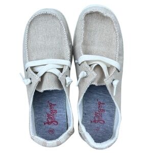 Jellypop Tan Canvas Slip on Tennis Shoes